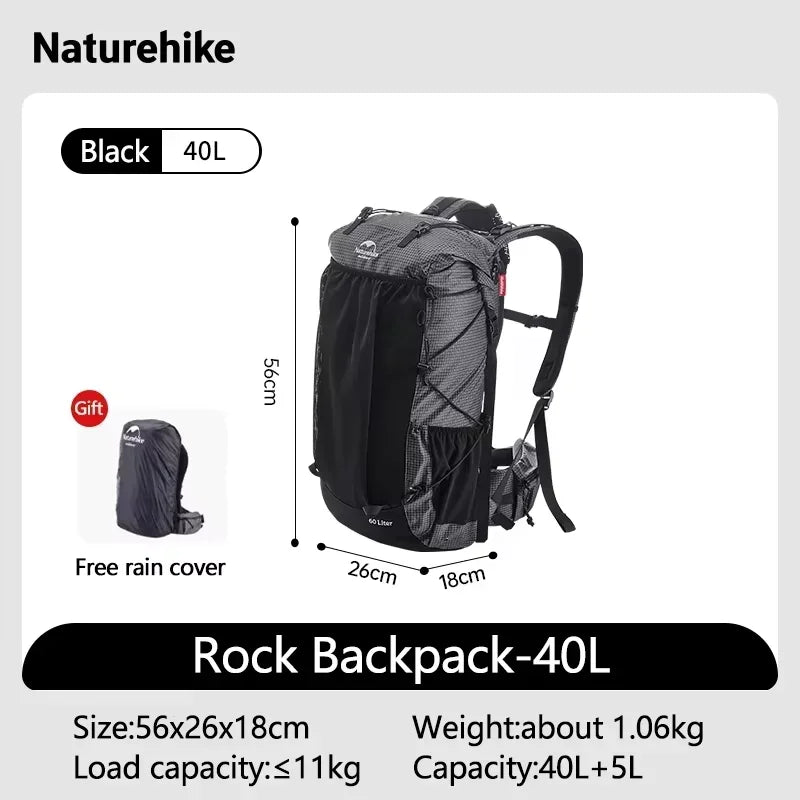 Naturehike Rock Outdoor Backpacks Large Capacity Rain Cover