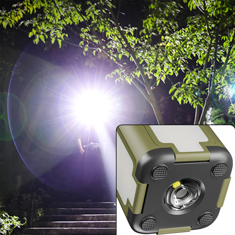 Foldable Solar Camping Lantern With Power Bank