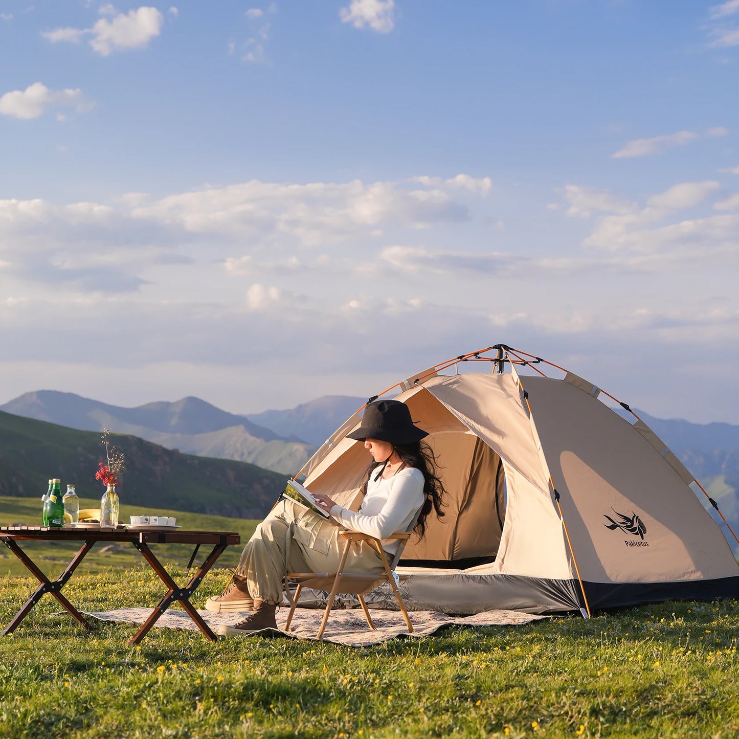 Pakicetus Instant Golden Tent Sun And Rain Shelter Beach Camping