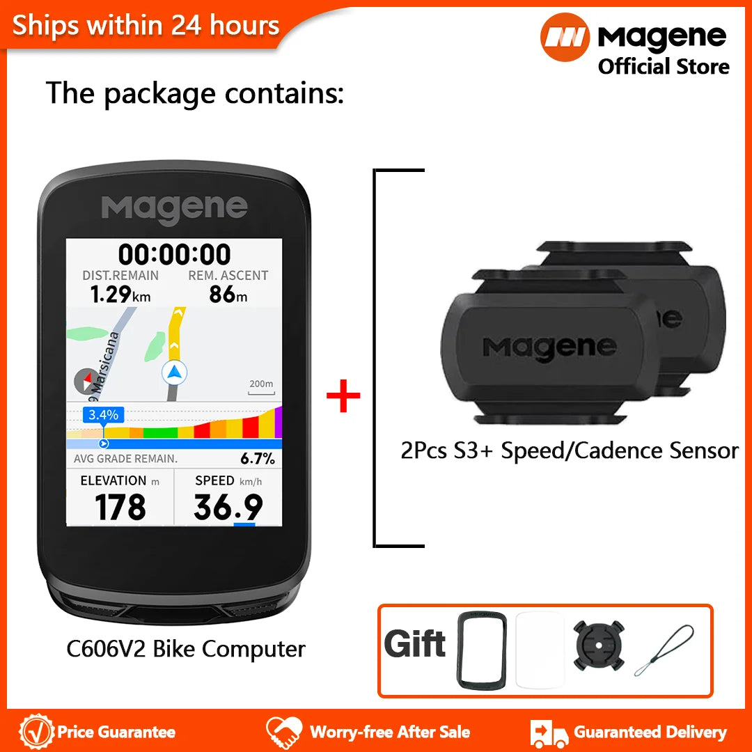 Magene C606V2 GPS Bike Computer With Navigation And Speedometer