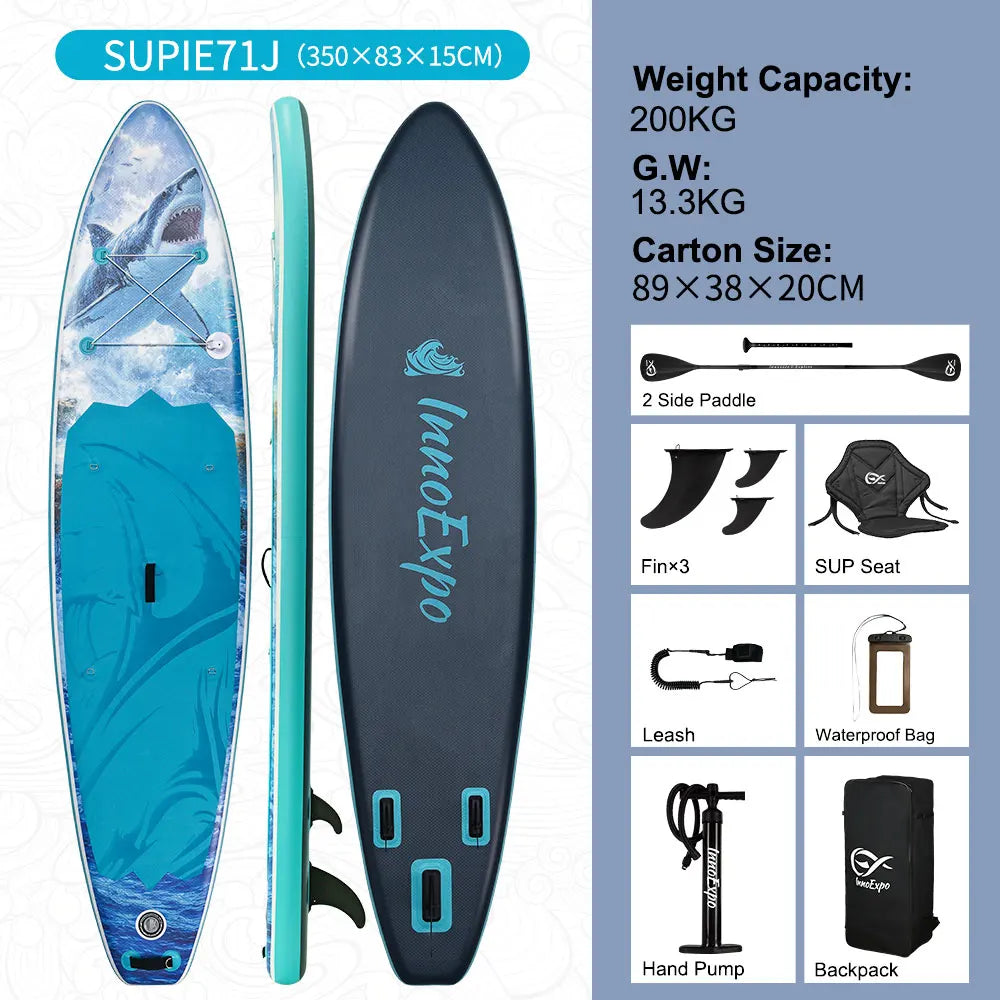 InnoExpo Inflatable Stand Up Paddle Board Non Slip with Accessories
