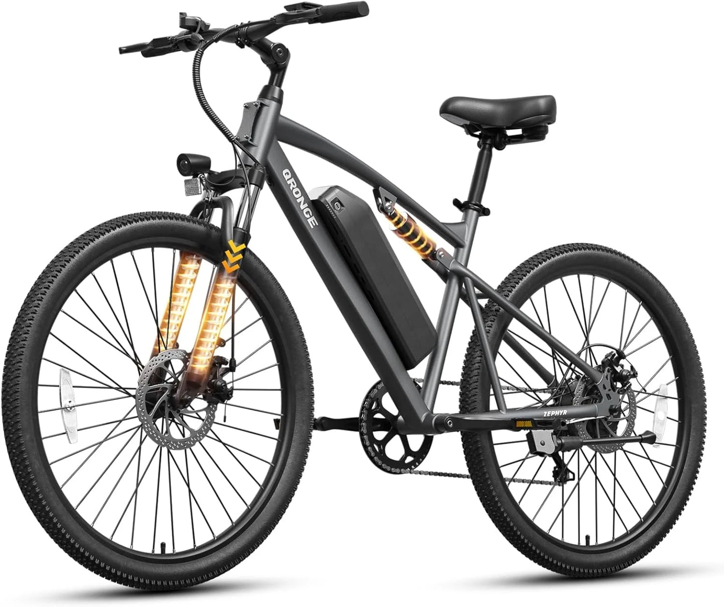 QRONGE Zephyr Electric Bike For Adults 1000W Peak Motor Suspension
