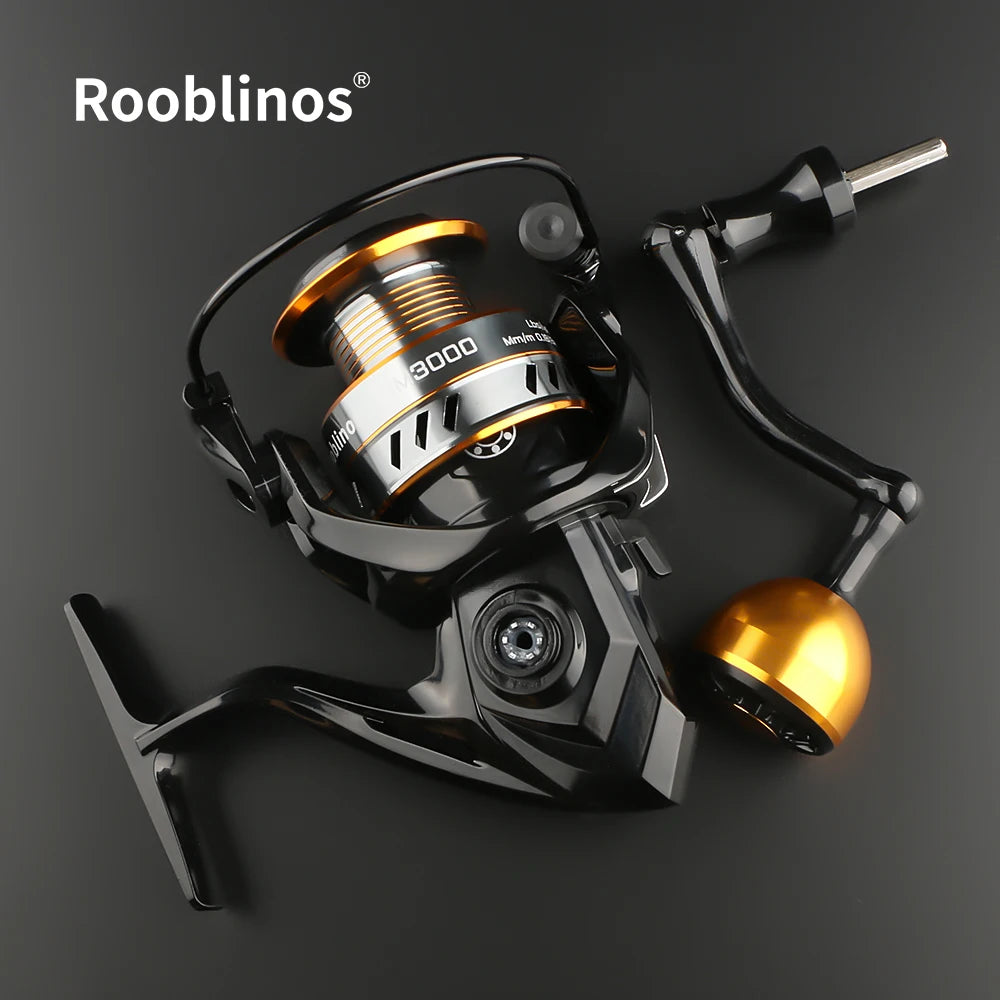 Rooblinos HM Spinning Reel 5.2:1 Gear Ratio And Smooth Drag