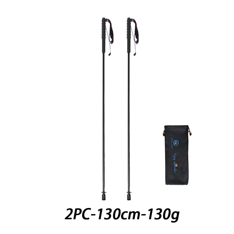 OKHEALING CN Folding Carbon Fiber Trekking Poles With Foam Handle