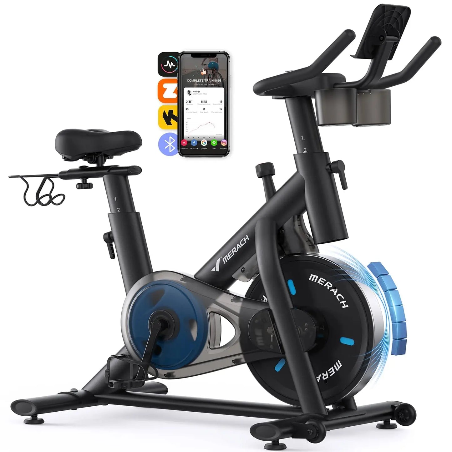 MERACH Magnetic Indoor Bike With Brake Pad And App