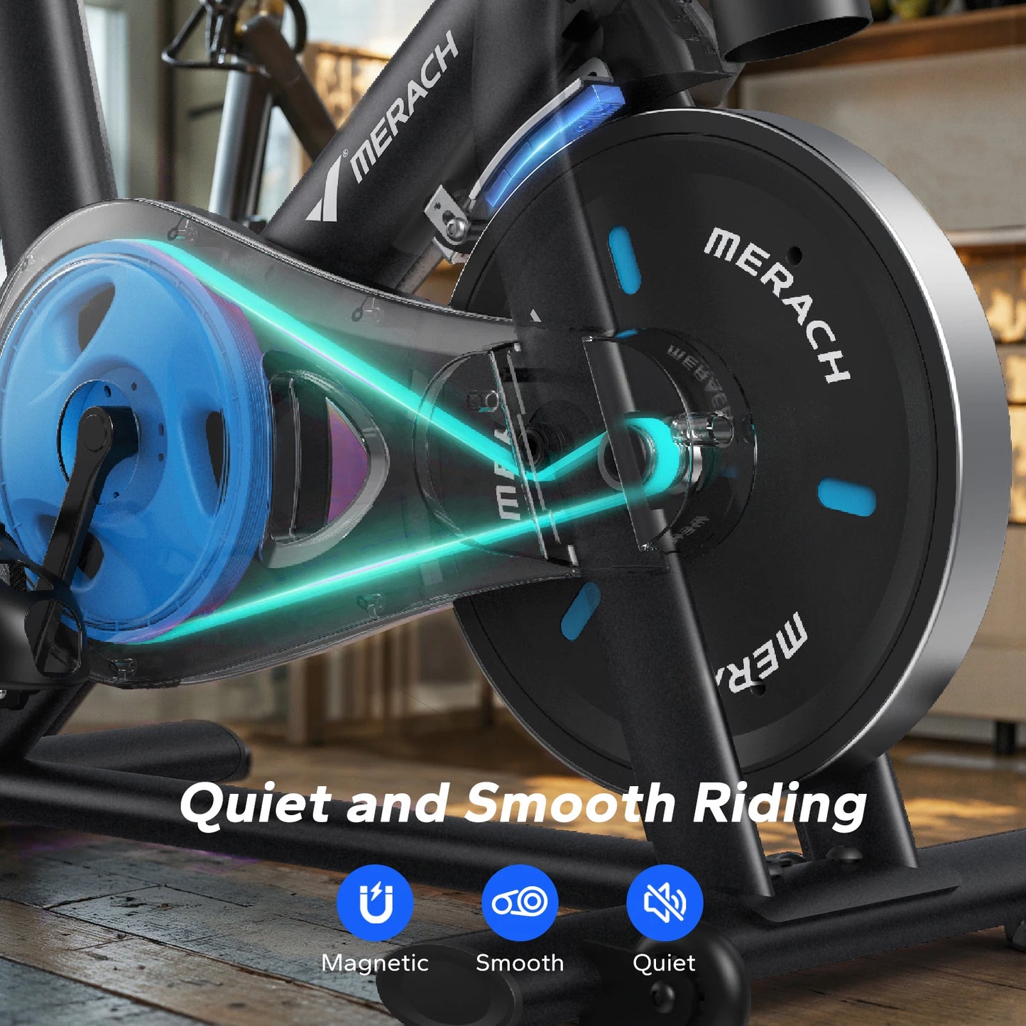 MERACH Magnetic Indoor Bike With Brake Pad And App