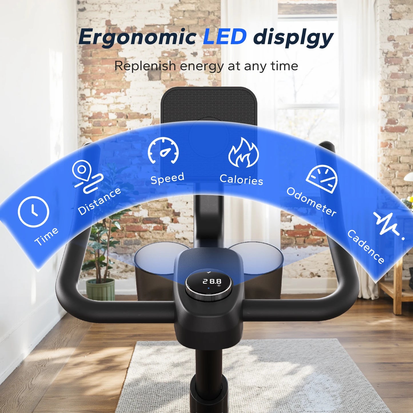 MERACH Magnetic Indoor Bike With Brake Pad And App
