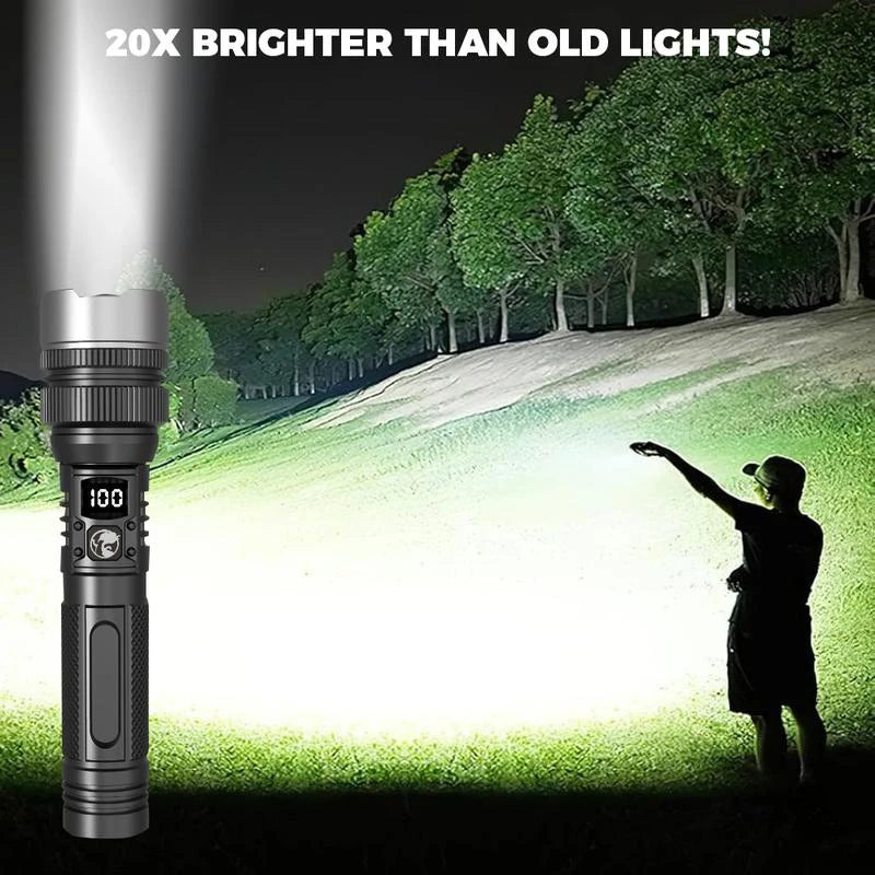 1000000-Lumen USB-C Rechargeable LED Flashlight