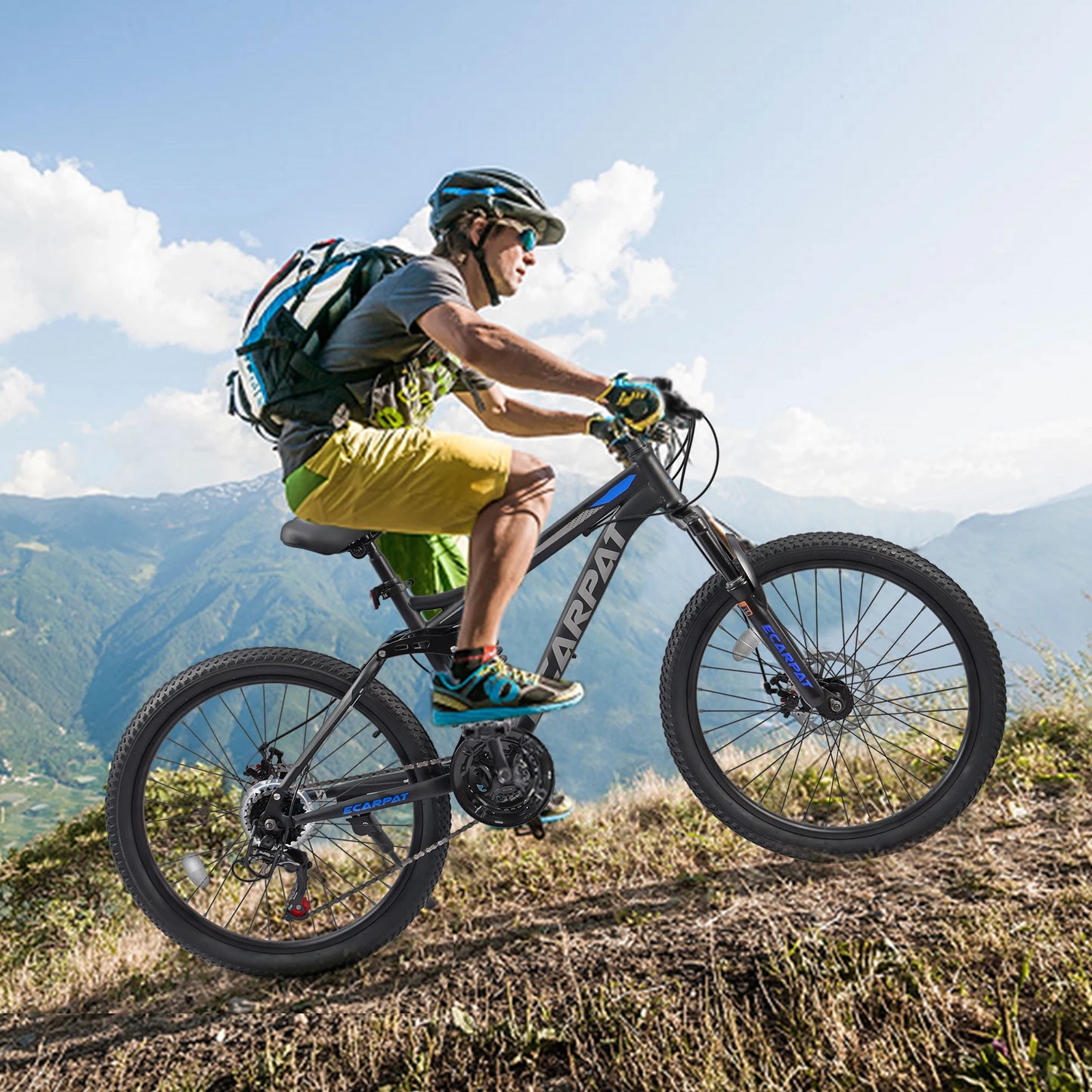 Ecarpat Unisex Dual Full Suspension Mountain Bike