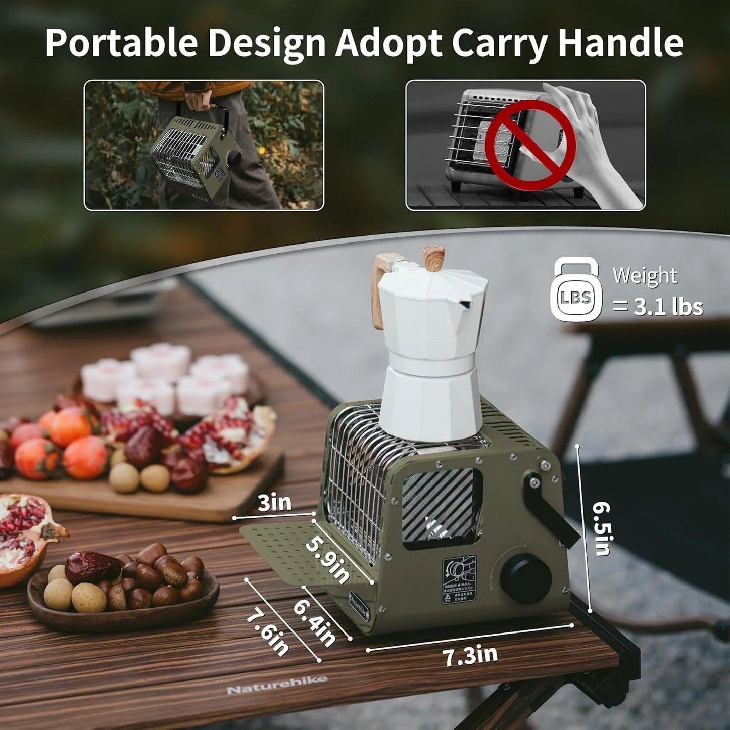 Naturehike Camp Heater Portable Space Heater for Indoor Outdoor