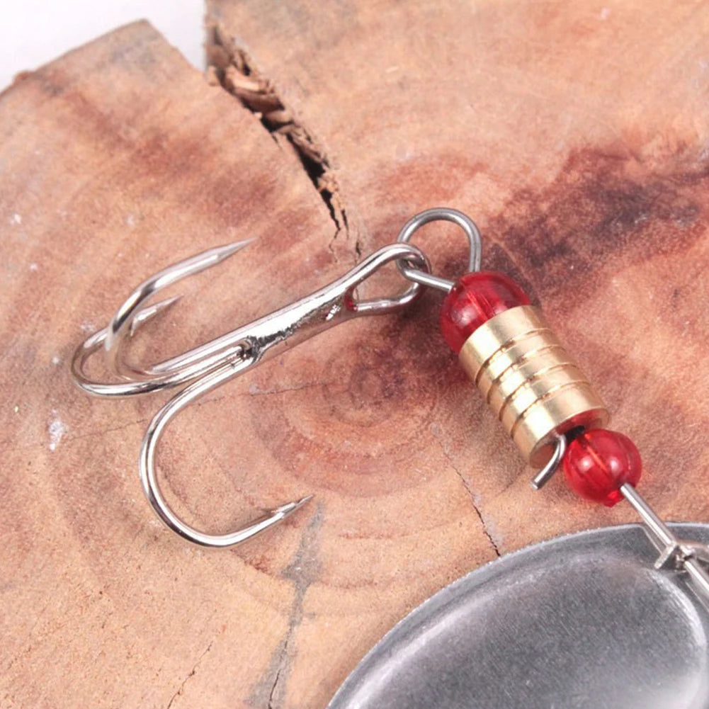 JOCESTYLE Metal Spoon Spinner Fishing Lure With Treble Hook