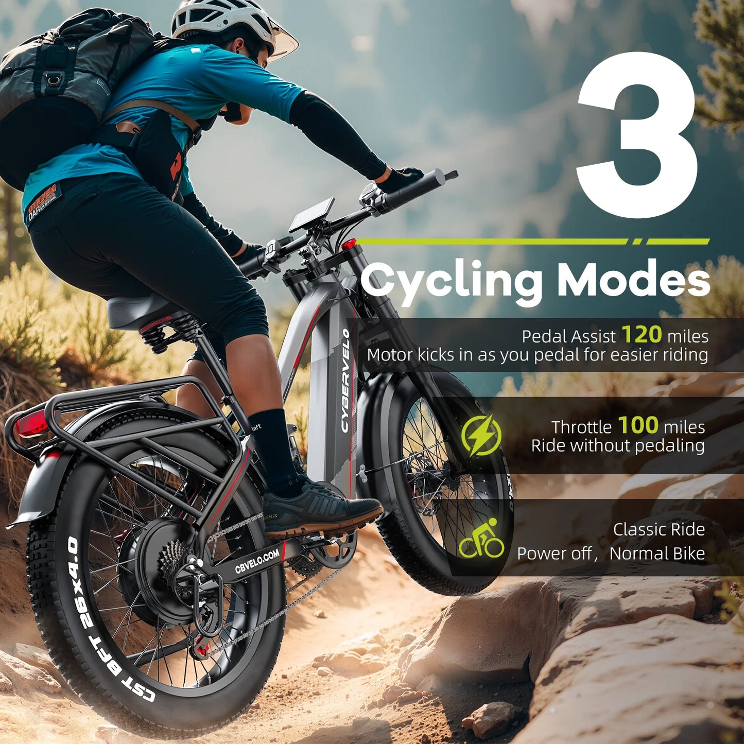 CYBERVELO Strong Power Ebike EK9 5000W Brushless Motor