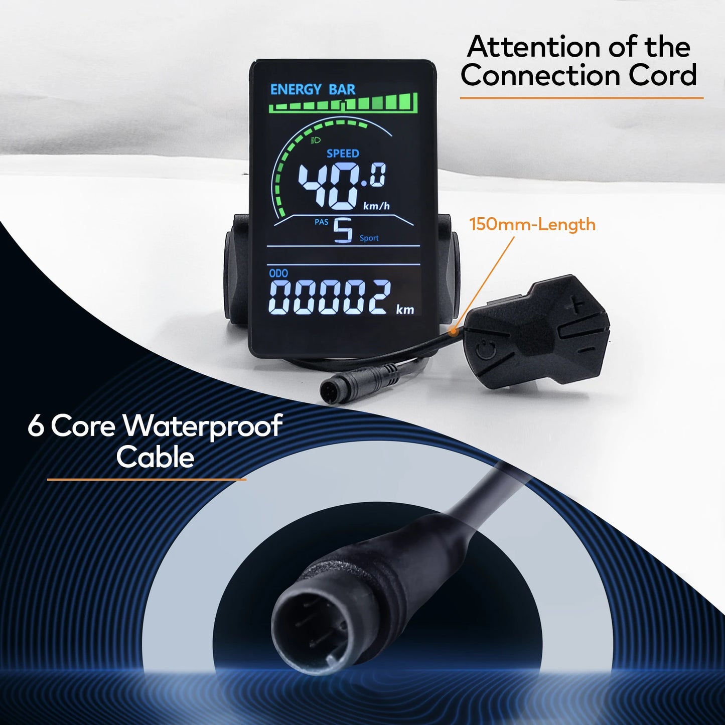 Haytrix-US Electric Bike Speedometer With LCD Display And Odometer