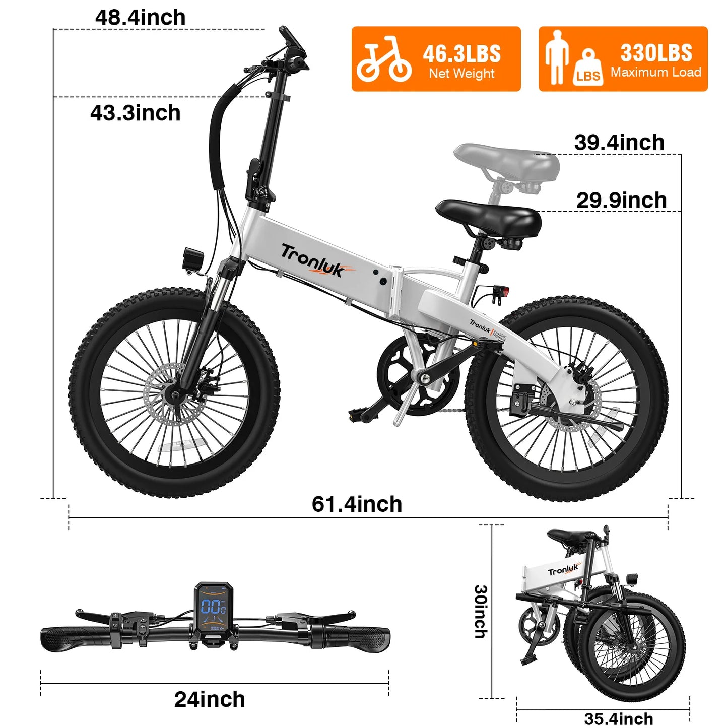 Youth Electric Bicycle 720W Peak 48V 12Ah With Assisted Riding