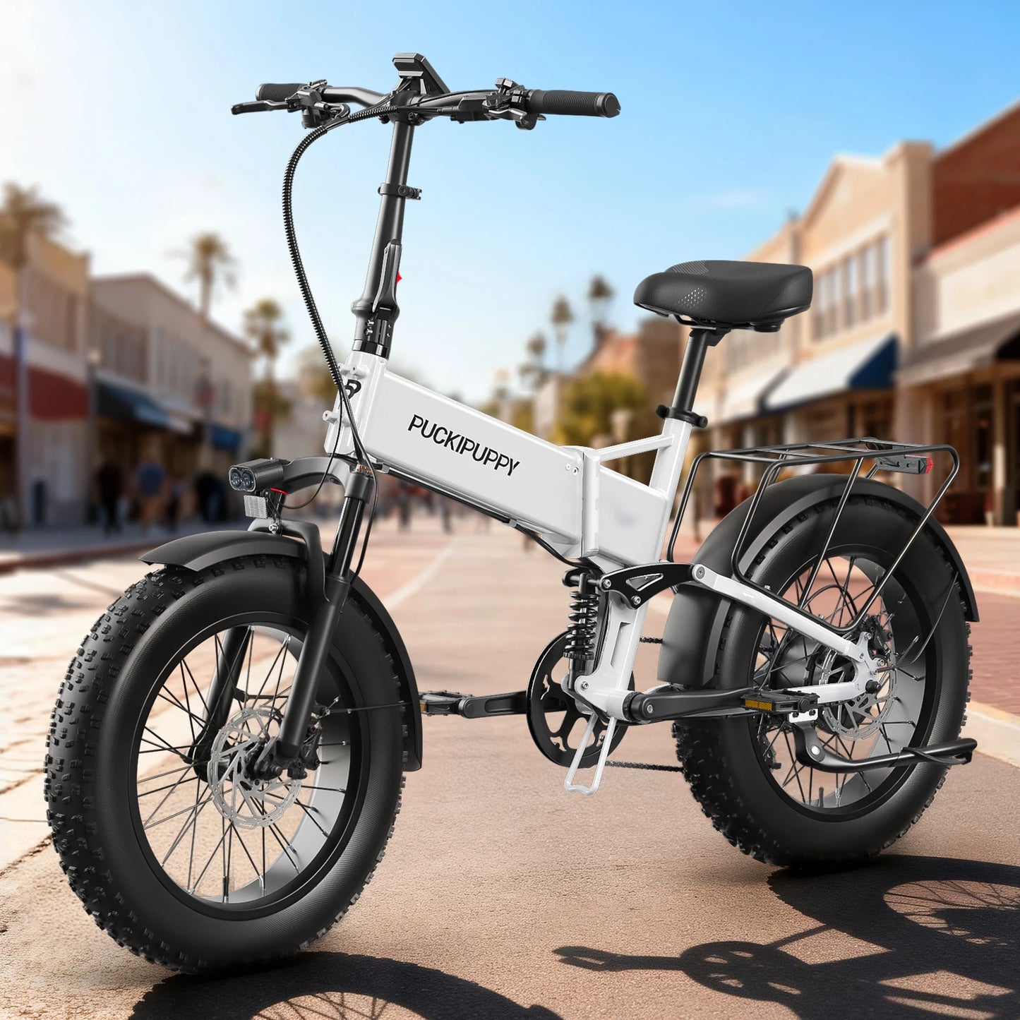 PUCKIPUPPY Dachshund Pro Folding Electric Bike 1350W Peak Motor
