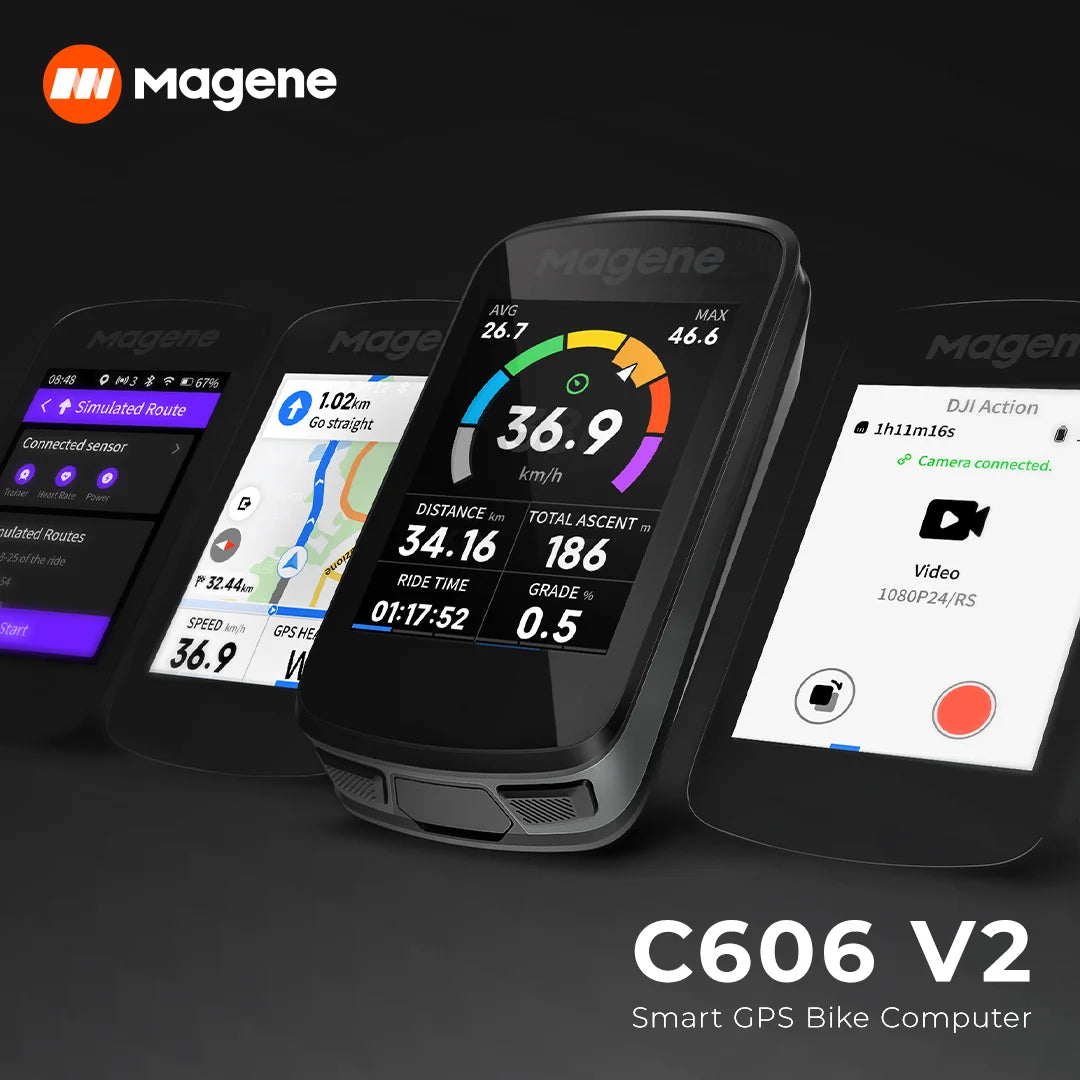 Magene C606V2 GPS Bike Computer With Navigation And Speedometer
