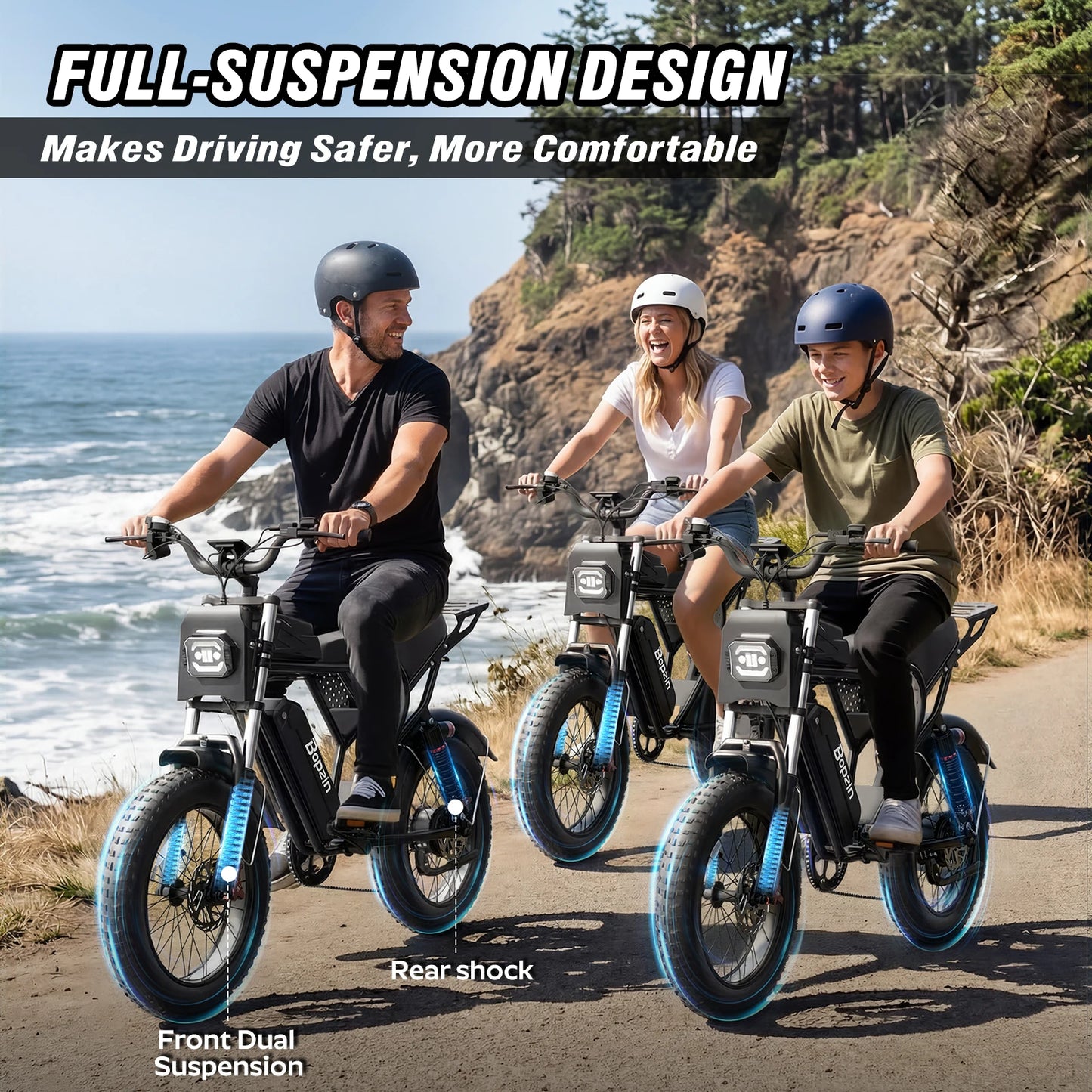 1500W Electric Bike For Adults With Removable Battery, Dual Suspension