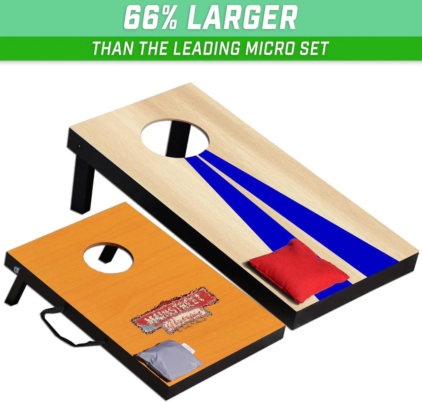 Portable Cornhole Game Set With Six Bean Bags For Indoor Outdoor Fun