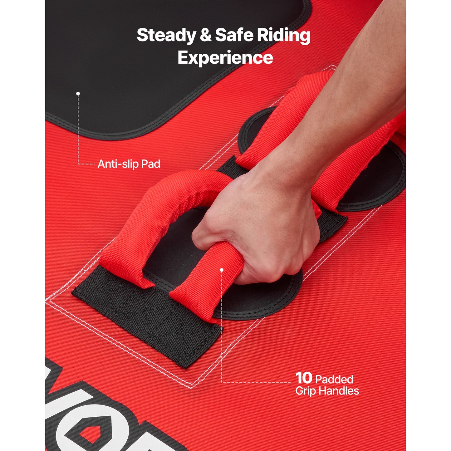 SucceBuy Towable Tubes For Boating 2 To 4 Rider Dual Tow Points