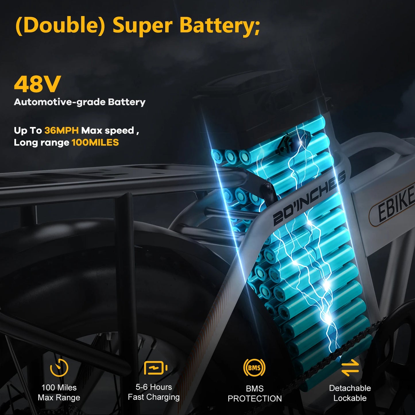 CYBERVELO EK4 EK5 1000W Foldable Fat Tire Electric Bike