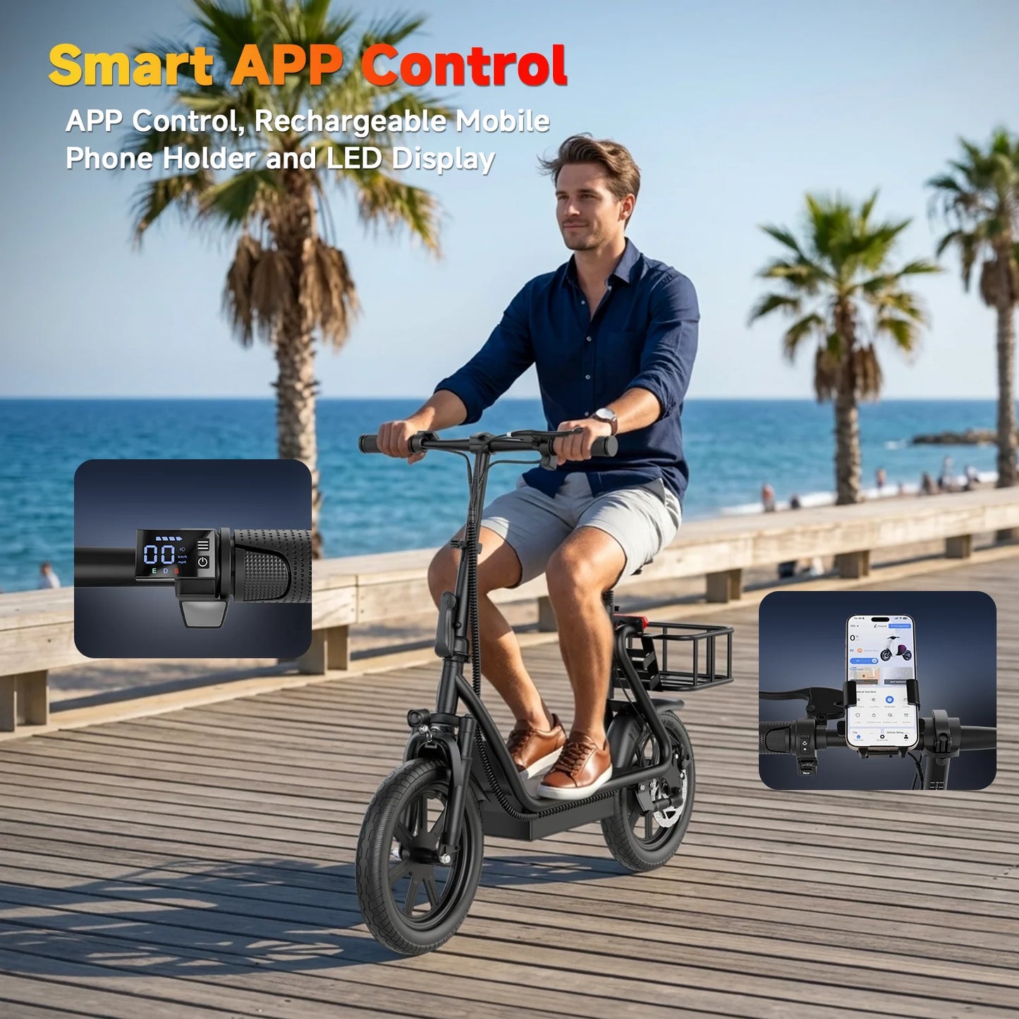 Electric Scooter For Adults With 28 Mile Range 22 MPH
