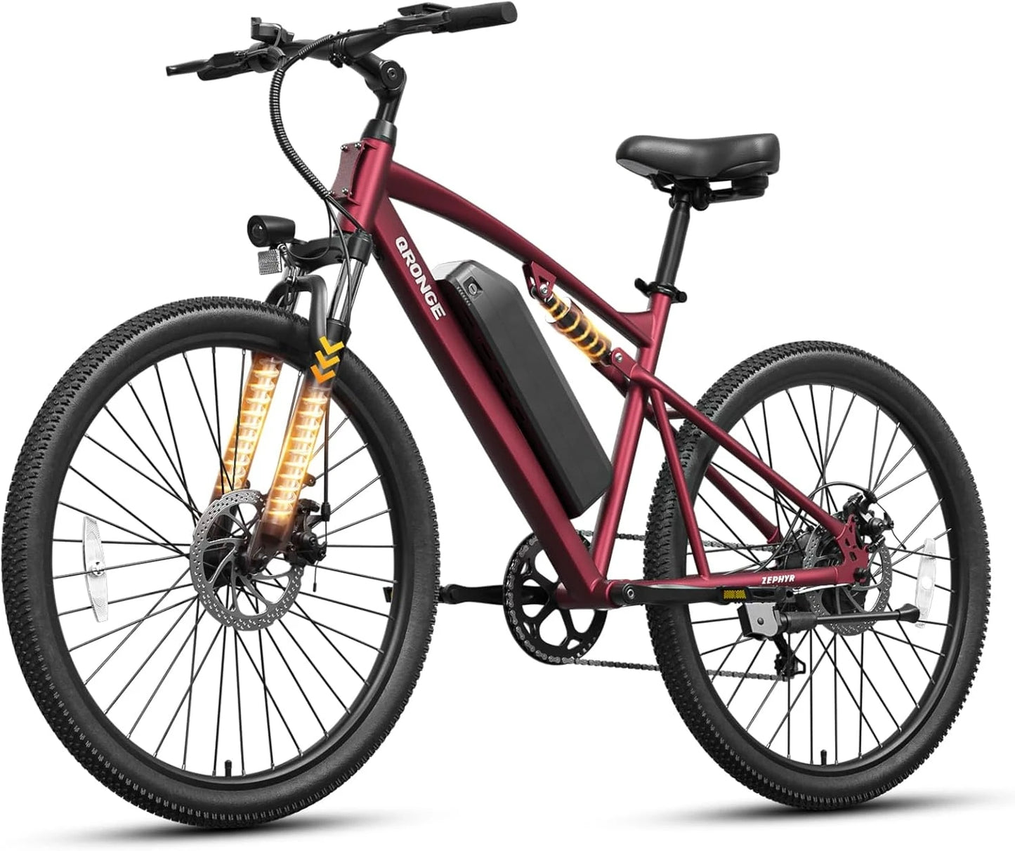 QRONGE Zephyr Electric Bike For Adults 1000W Peak Motor Suspension