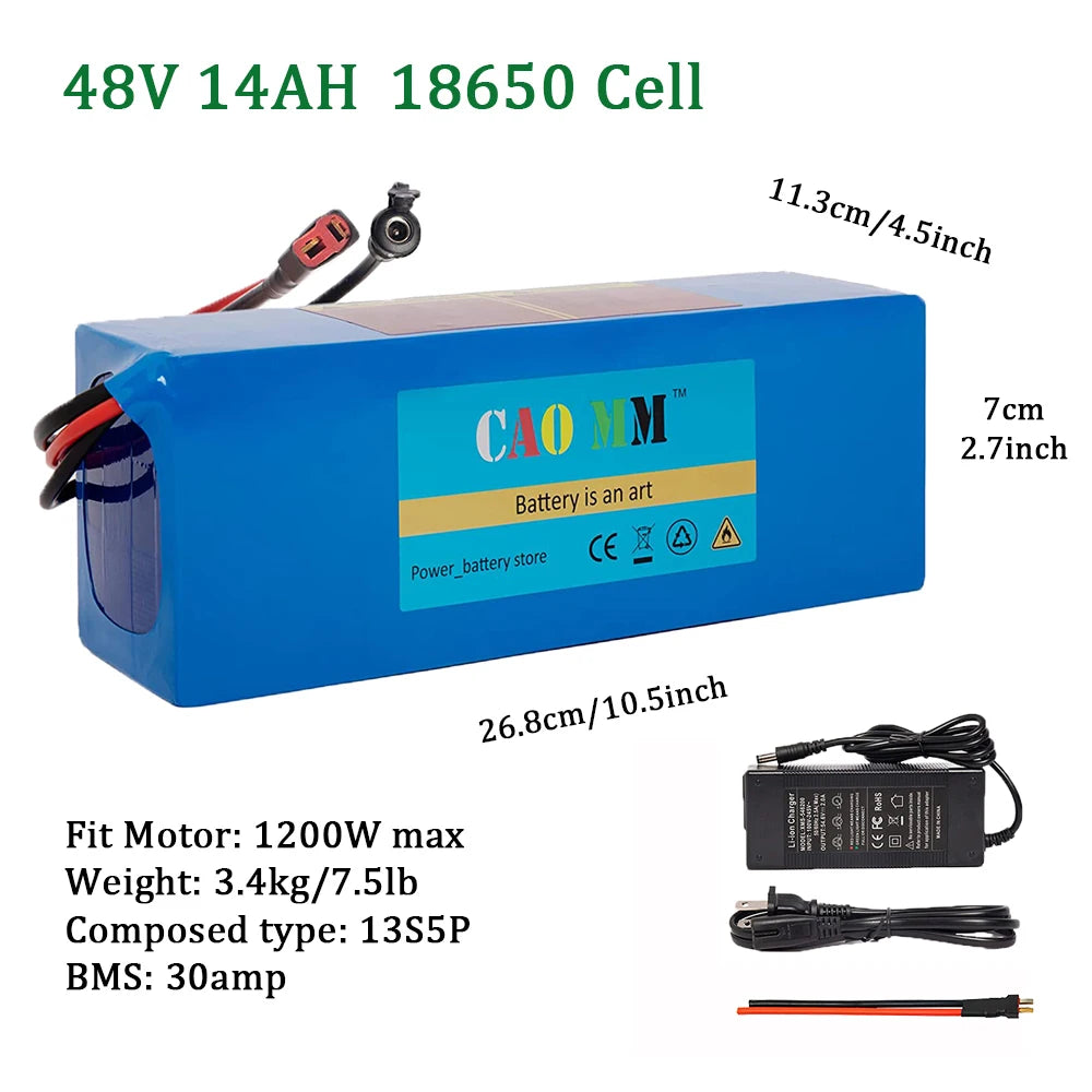 CAO MM 48V Ebike Battery for Electric Bikes and Scooters