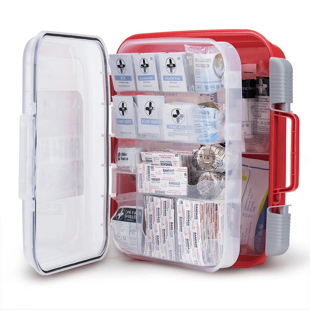 Rhino Rescue 350 Piece First Aid Kit For Home Office