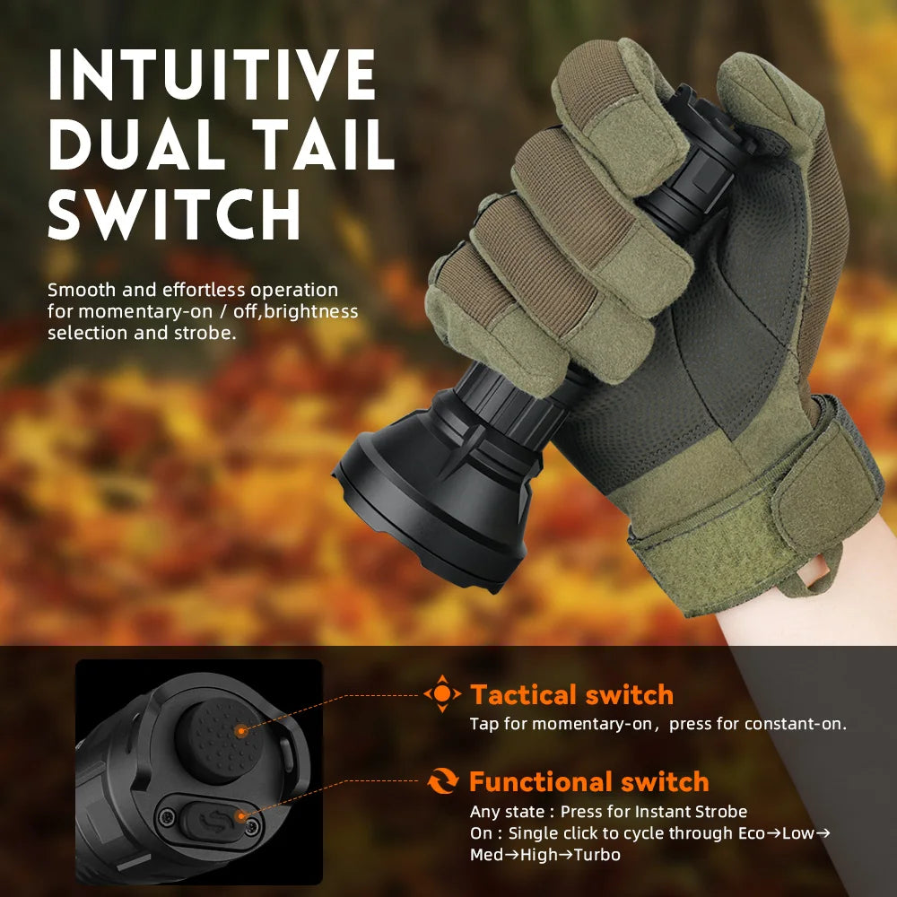 Sofirn SF26 2000 Lumen Tactical Flashlight USB C Rechargeable IPX8