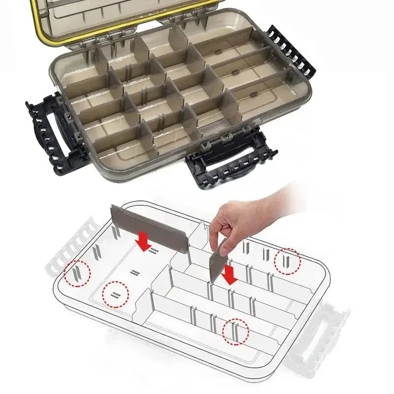 Large Capacity Waterproof Fishing Tackle Box Storage Case