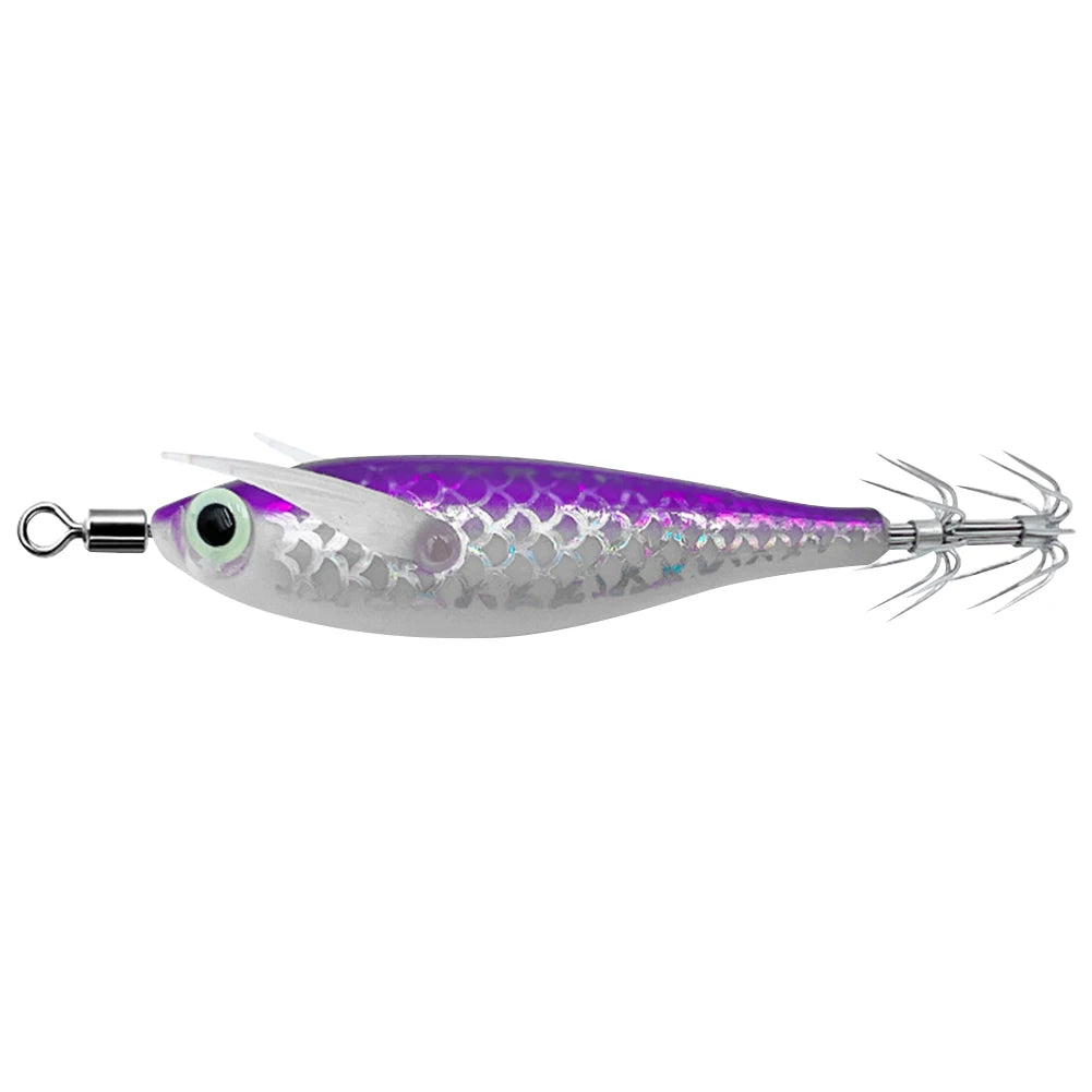 Luminous Squid Lure With 3D Eyes Glow In Dark Bait