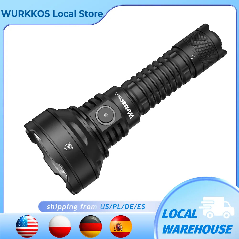 Wurkkos TD01C 1800 Lumen Rechargeable Tactical Flashlight