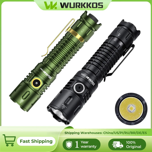 Wurkkos TD04 Flashlight Dual Mode USB C Rechargeable Tactical