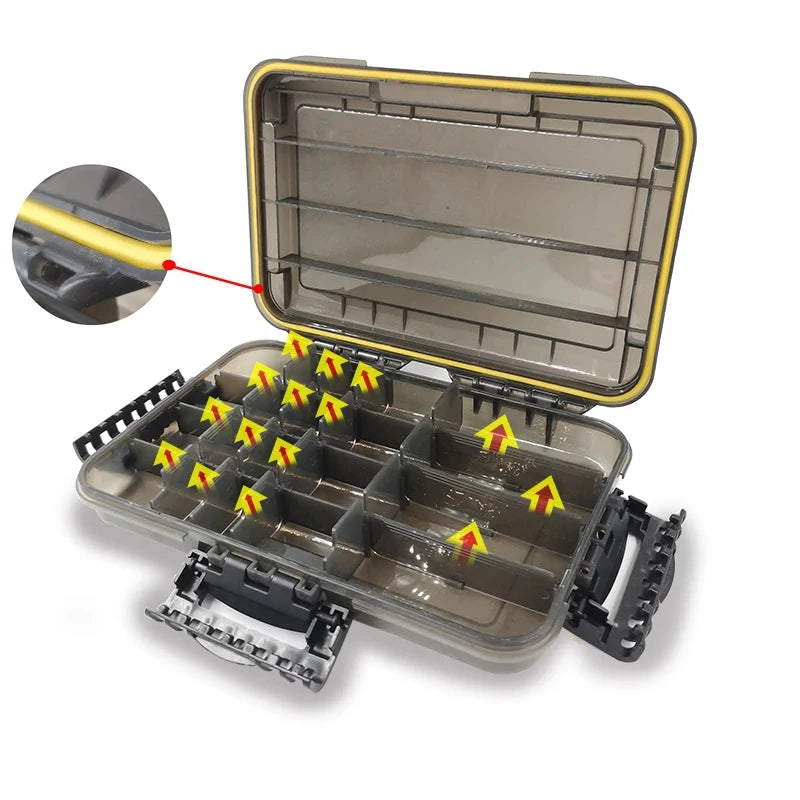Large Capacity Waterproof Fishing Tackle Box Storage Case
