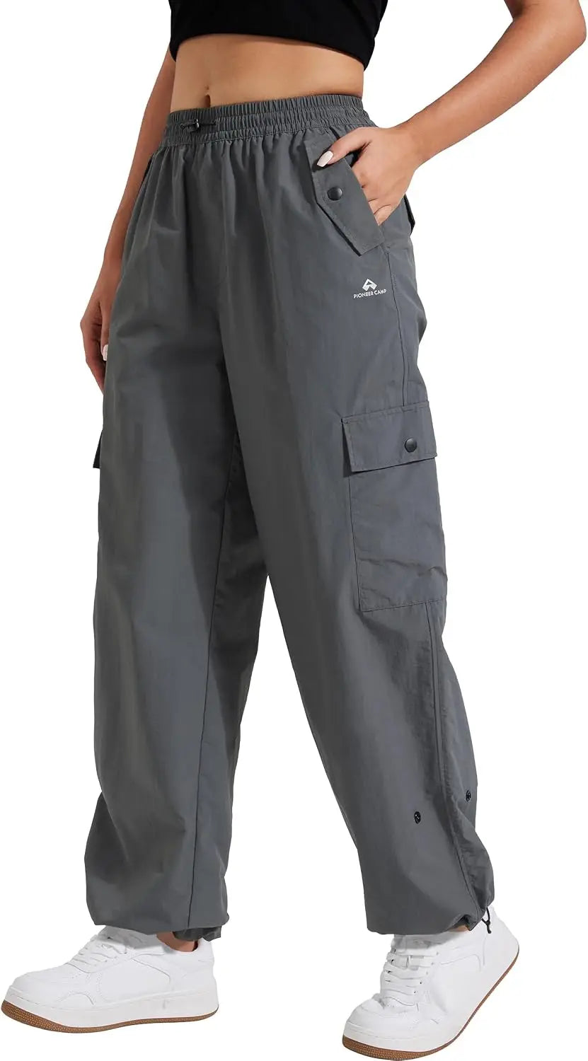 Pioneer Camp Women's Parachute Cargo Hiking Pants With Pockets