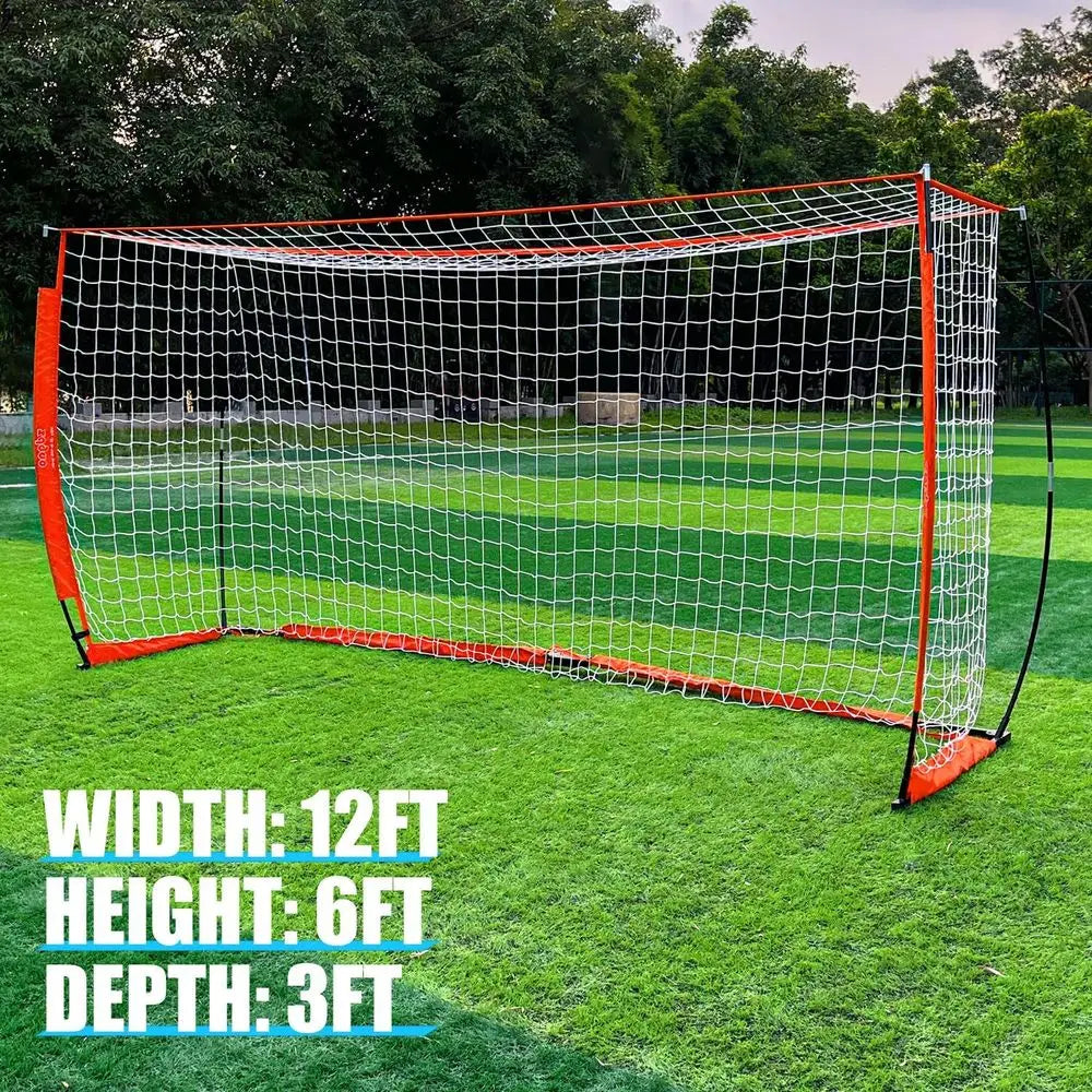 Portable Soccer Goal With Carry Bag And Shin Guards Easy Setup