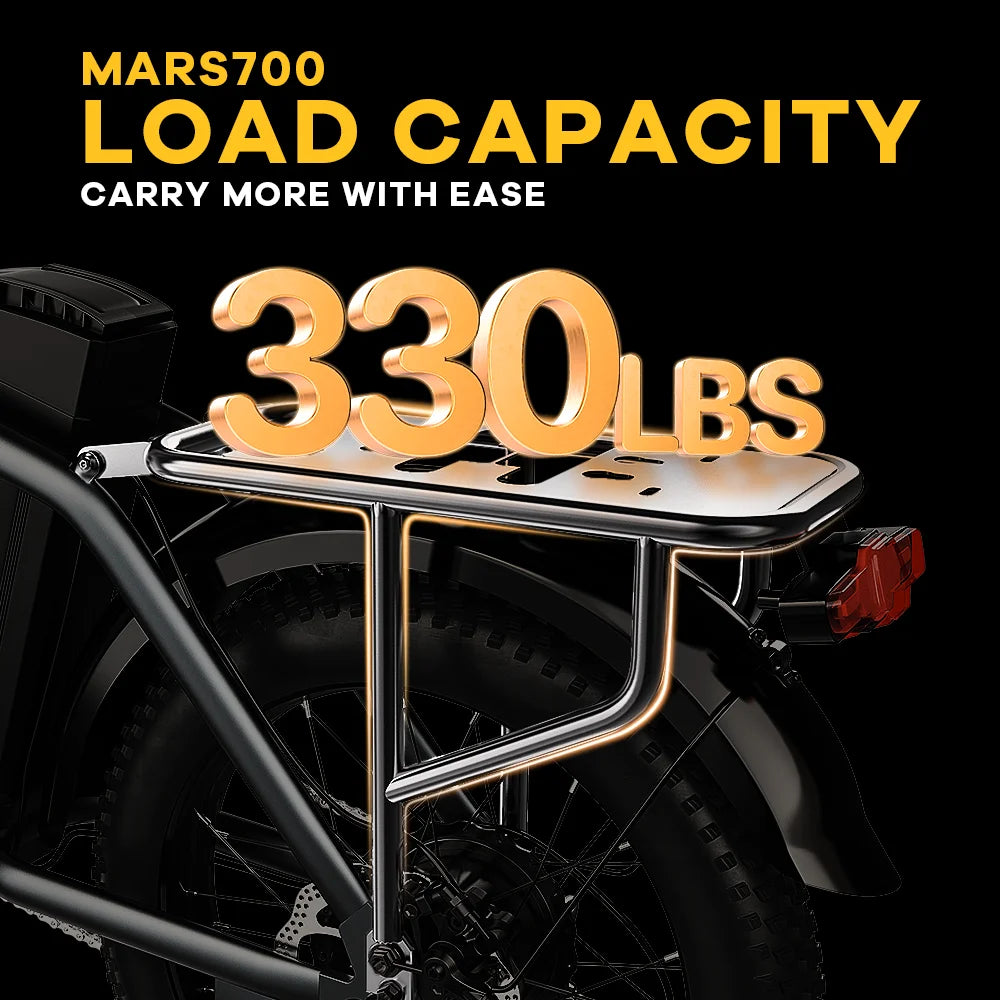 CYBERVELO Mars700 1000W Fat Tire Foldable Electric Bike