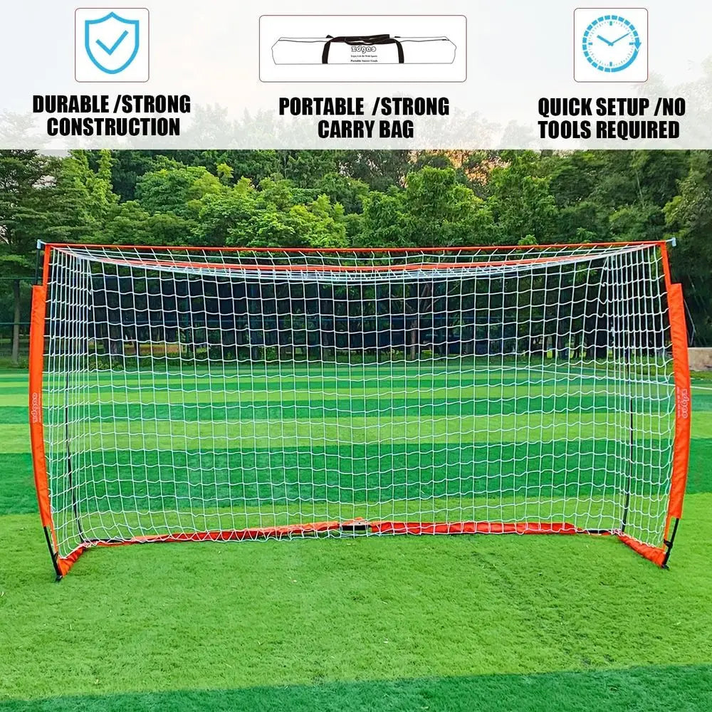Portable Soccer Goal With Carry Bag And Shin Guards Easy Setup