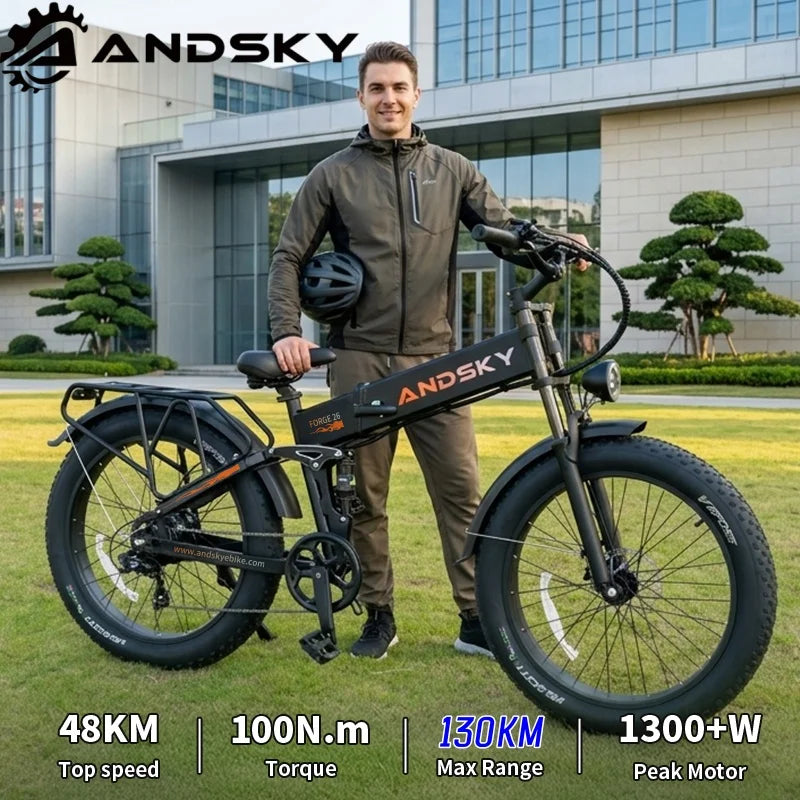 Andsky Forge Full Suspension Fat Tire Electric Bike