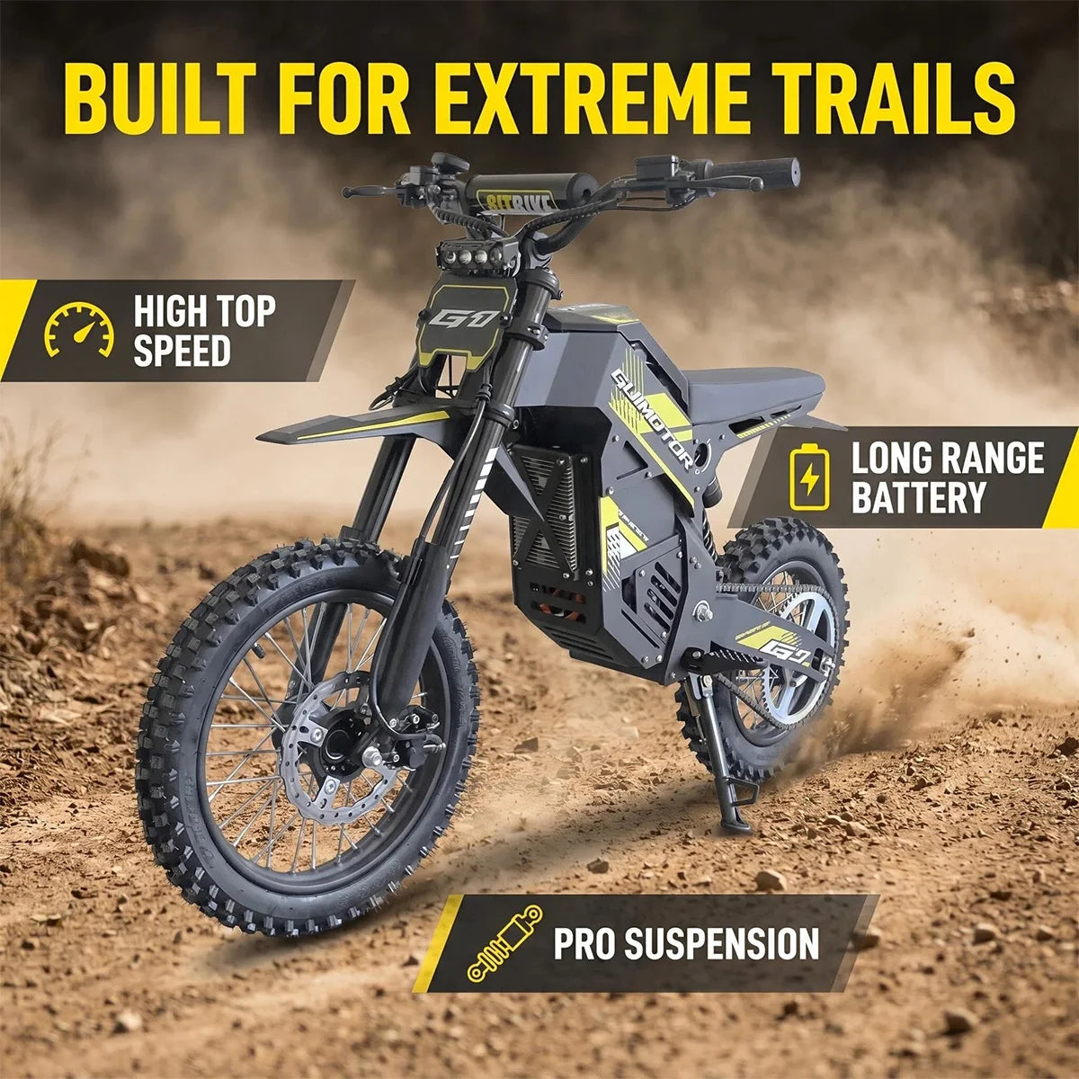 UPlee G1 Electric Mountain Bike Fat Tire Dual Suspension