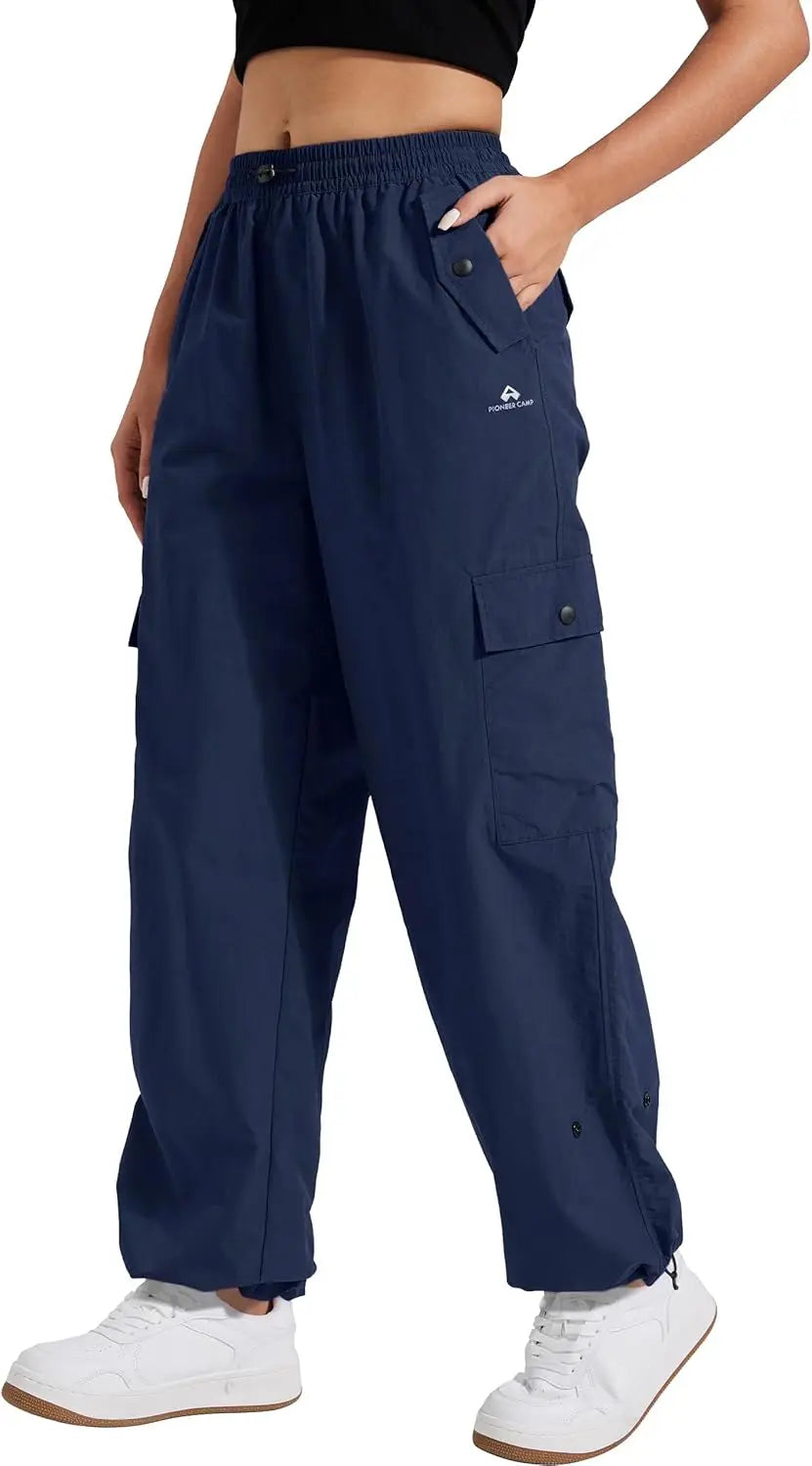 Pioneer Camp Women's Parachute Cargo Hiking Pants With Pockets