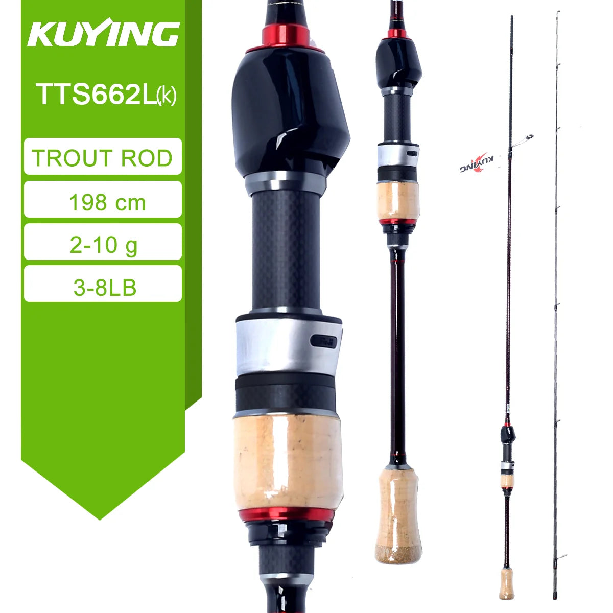 Kuying Teton Spinning Rod Carbon Lure BFS Fuji Parts