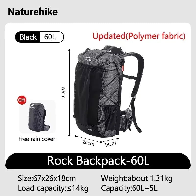 Naturehike Rock Outdoor Backpacks Large Capacity Rain Cover