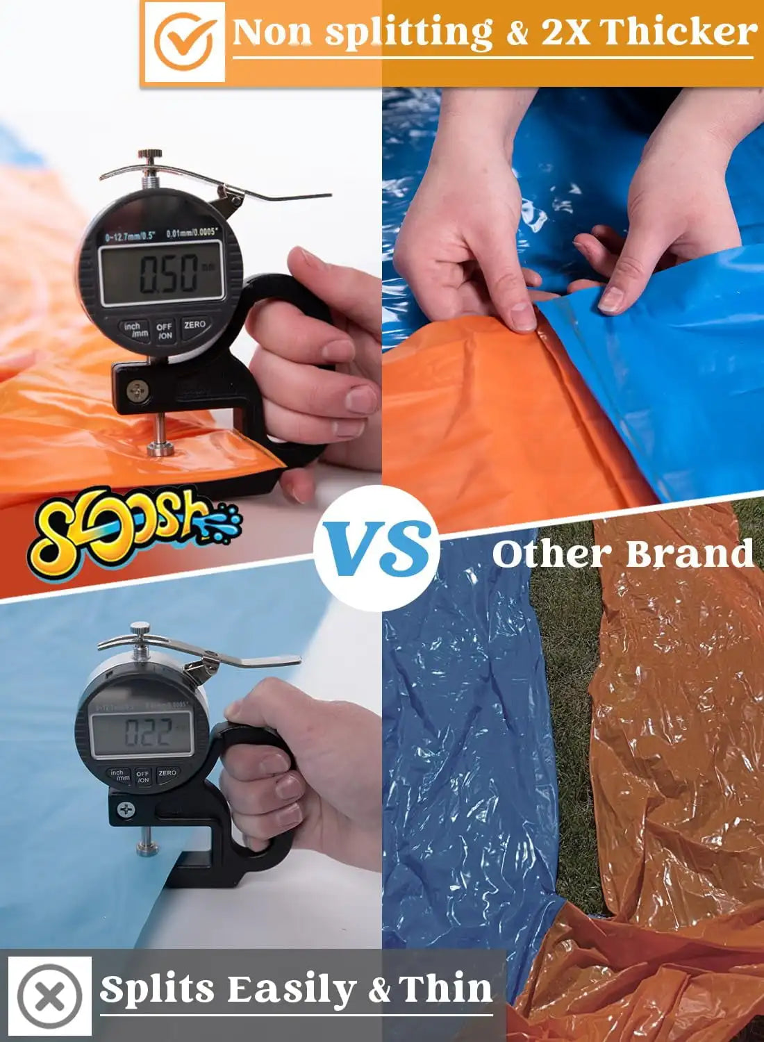 JOYFY Water Slide With Sprinkler And Bodyboards For Kids Outdoor Fun