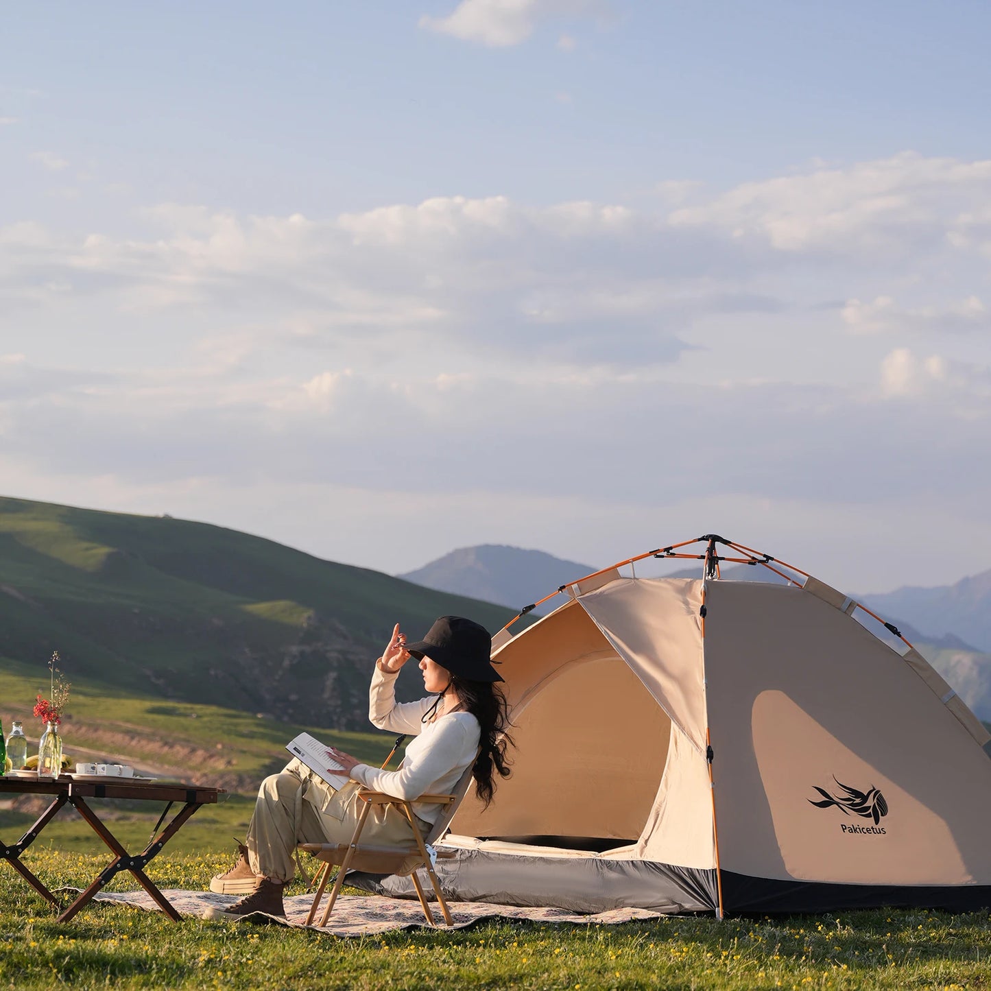 Pakicetus 3-4 Person Windproof Camping Tent Easy Setup