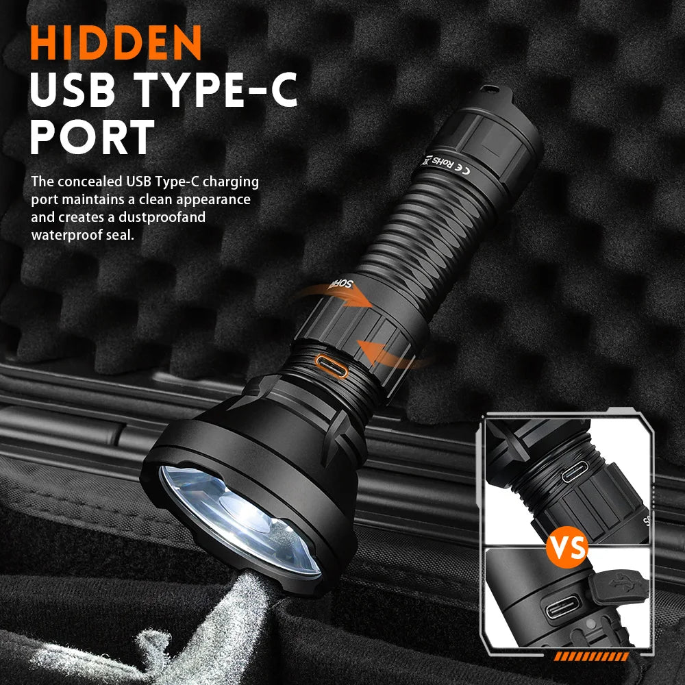 Sofirn SF26 2000 Lumen Tactical Flashlight USB C Rechargeable IPX8