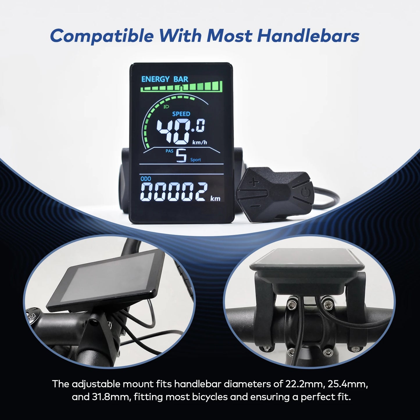 Haytrix-US Electric Bike Speedometer With LCD Display And Odometer