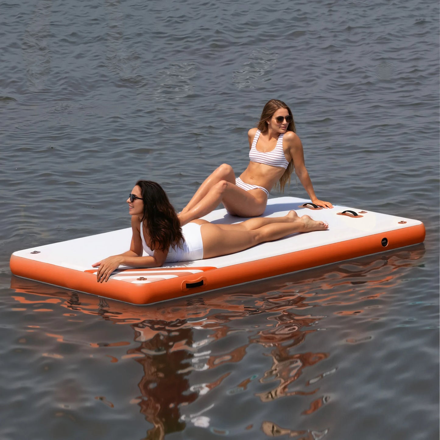 Portable Inflatable Floating Dock Platform Non-Slip PVC Water Mat