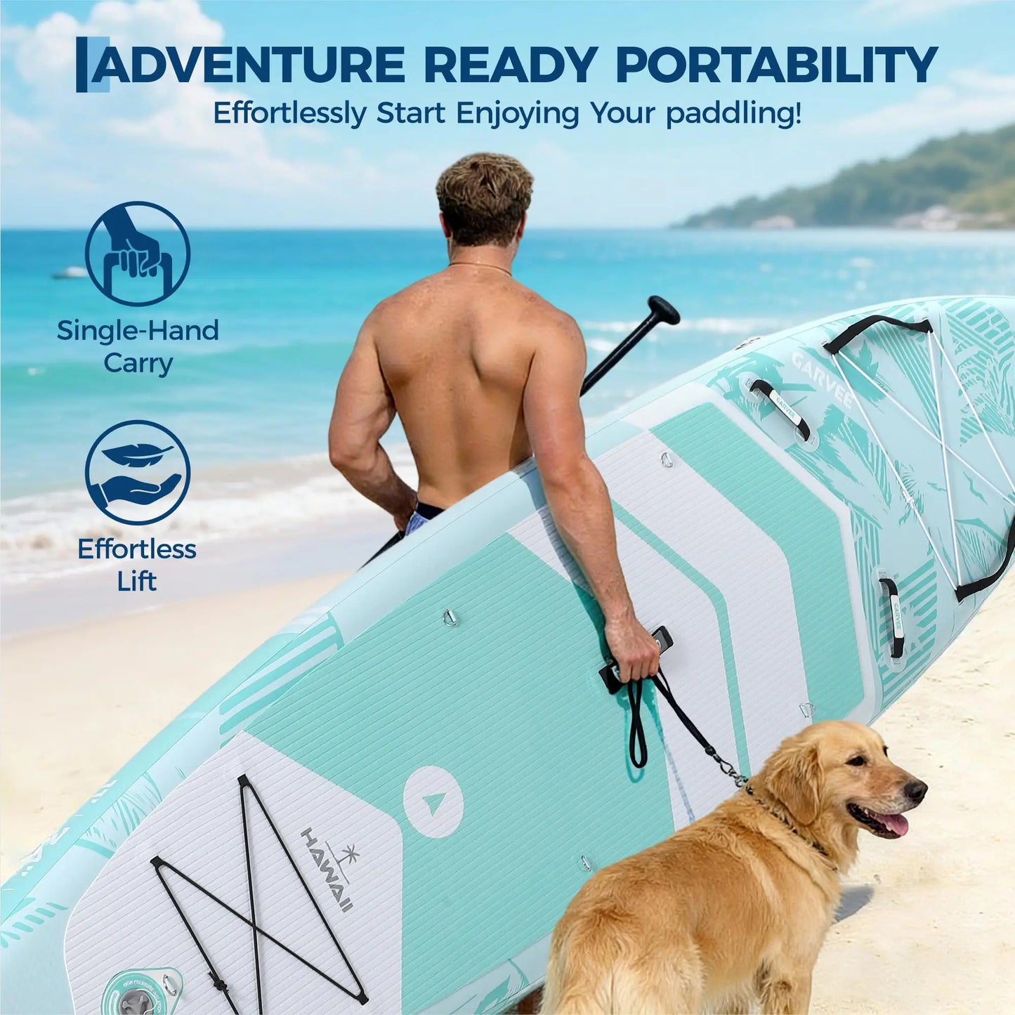 Inflatable Upright Paddle Board All Around Set With Pump Backpack