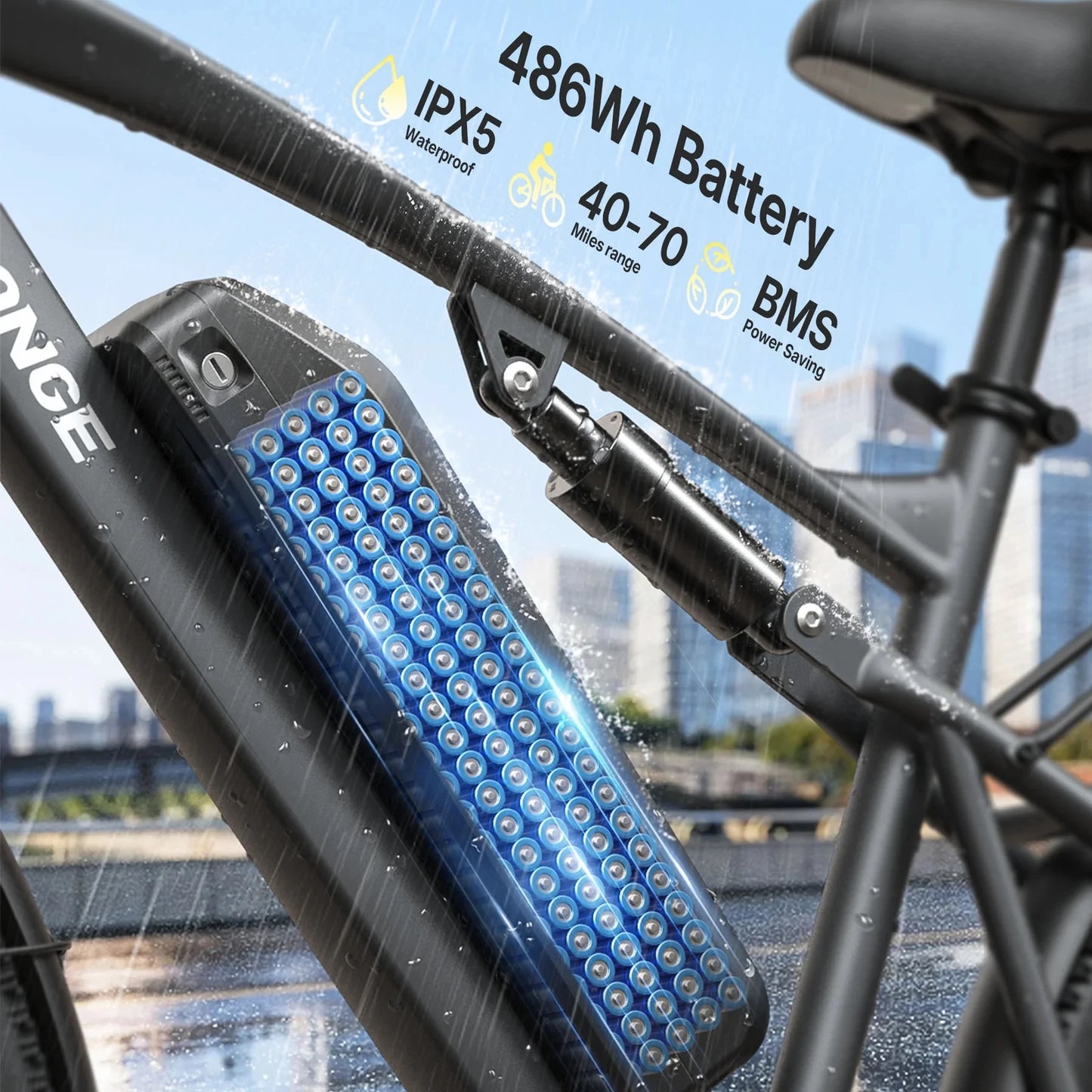 QRONGE Zephyr Electric Bike For Adults 1000W Peak Motor Suspension